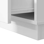 Nattbordskap Med Skuff Hvit 50 X 34,5 X 50 Cm. Konstruert Tre