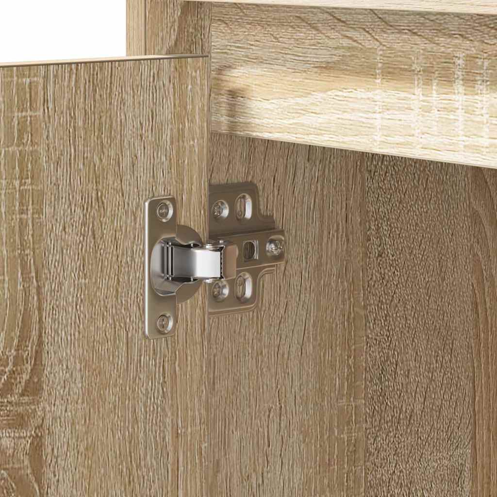 Nattbordskap 2 Pcs Sonoma Eik 50 X 34,5 X 50 Cm. Konstruert Tre
