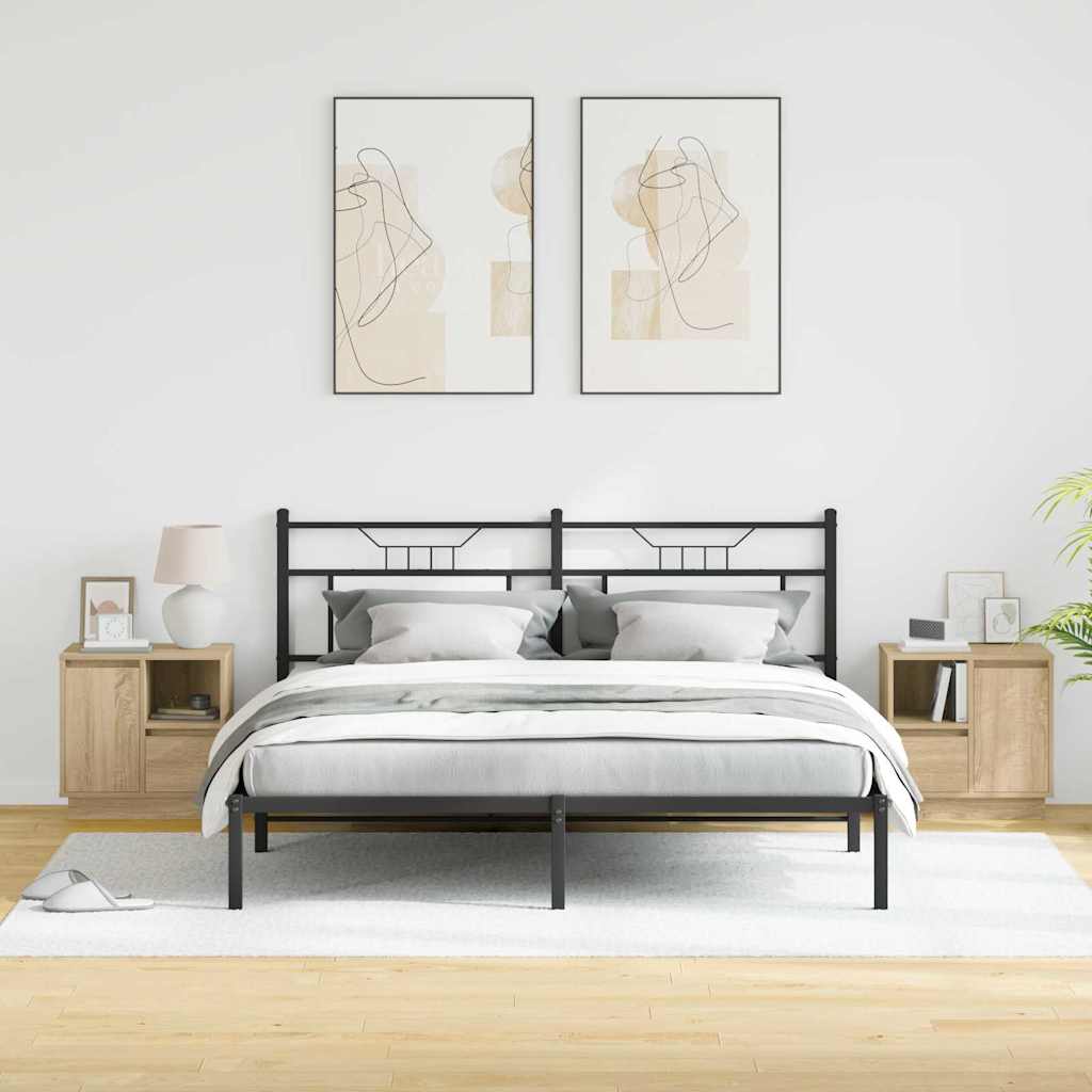 Nattbordskap 2 Pcs Sonoma Eik 50 X 34,5 X 50 Cm. Konstruert Tre