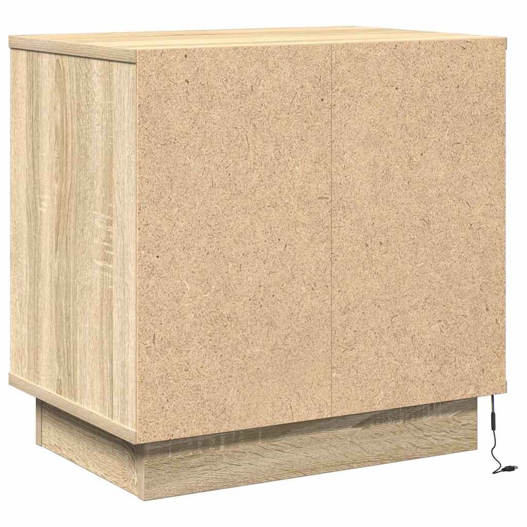 Nattbordskap 2 Pcs Sonoma Eik 50 X 34,5 X 50 Cm. Konstruert Tre