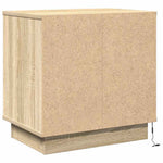 Nattbordskap 2 Pcs Sonoma Eik 50 X 34,5 X 50 Cm. Konstruert Tre