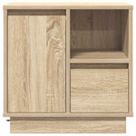 Nattbordskap 2 Pcs Sonoma Eik 50 X 34,5 X 50 Cm. Konstruert Tre