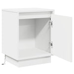 Nattbordskap Hvit 39 X 34,5 X 50 Cm Konstruert Tre
