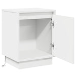 Nattbordskap Hvit 39 X 34,5 X 50 Cm Konstruert Tre