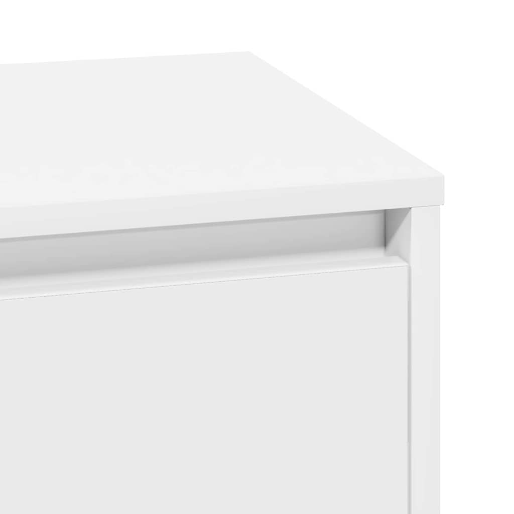 Nattbordskap 2 Pcs Hvit 39 X 34,5 X 50 Cm Konstruert Tre
