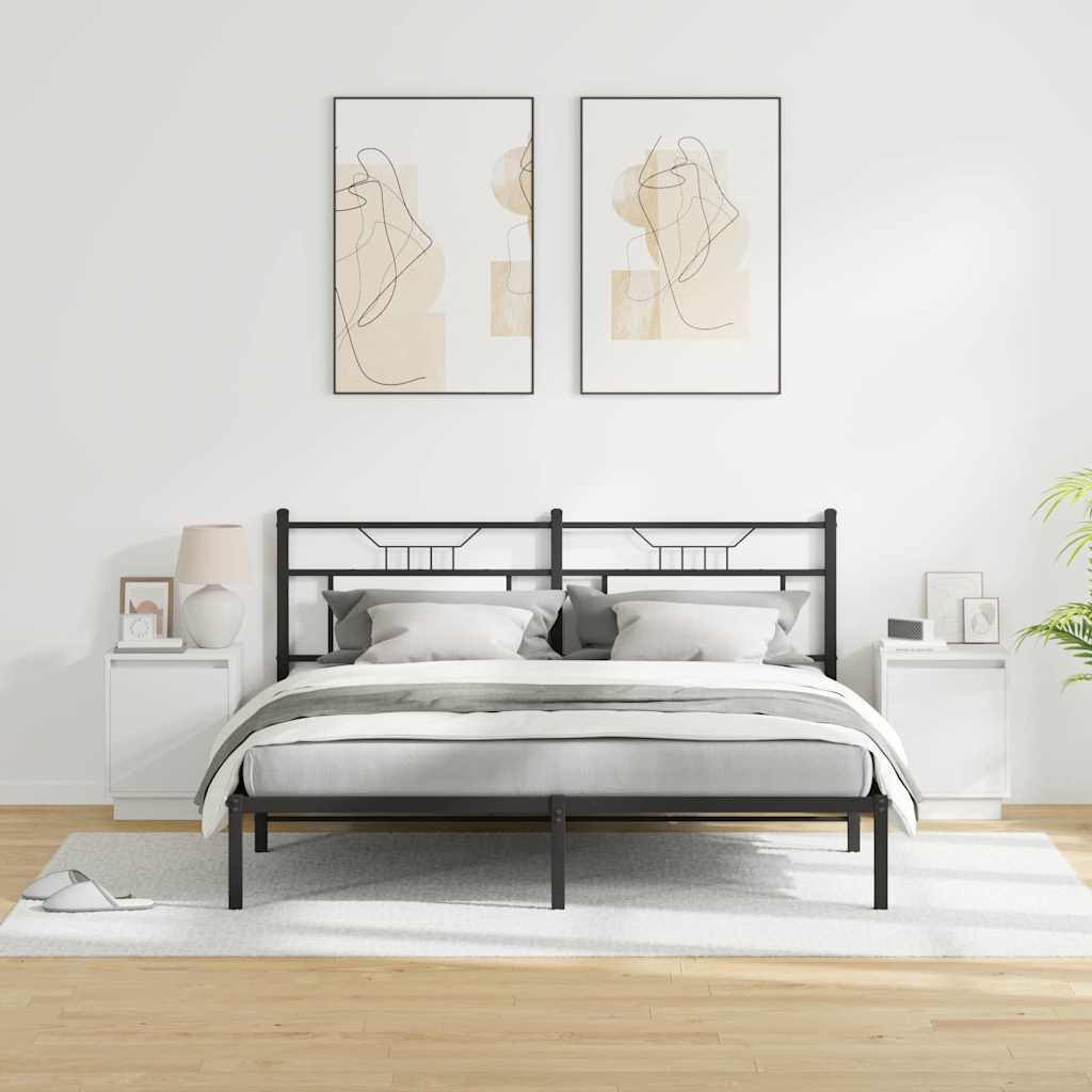 Nattbordskap 2 Pcs Hvit 39 X 34,5 X 50 Cm Konstruert Tre