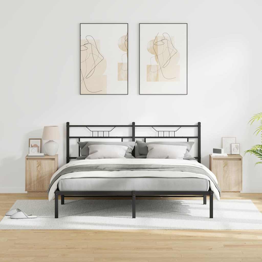 Nattbordskap 2 Pcs Sonoma Eik 39 X 34,5 X 50 Cm Konstruert Tre