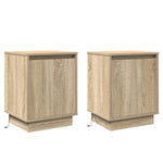 Nattbordskap 2 Pcs Sonoma Eik 39 X 34,5 X 50 Cm Konstruert Tre