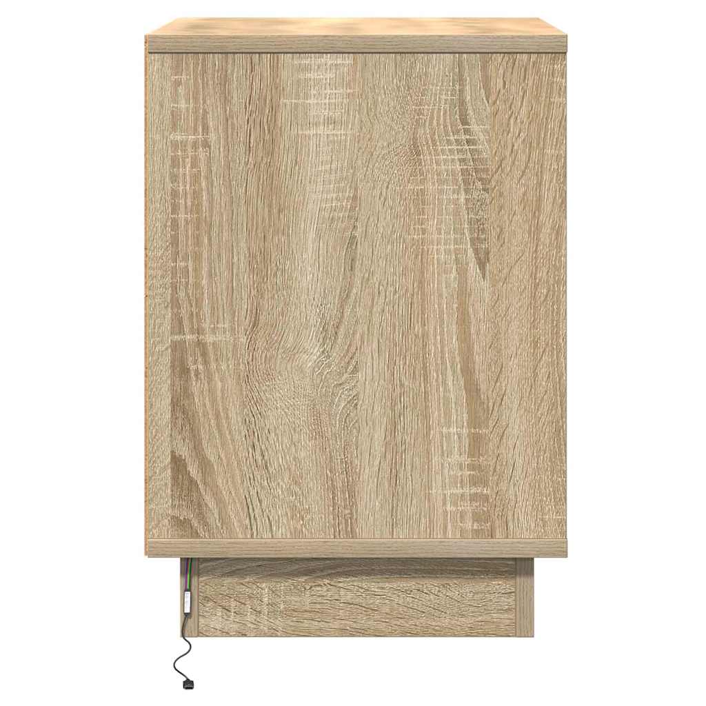 Nattbordskap 2 Pcs Sonoma Eik 39 X 34,5 X 50 Cm Konstruert Tre
