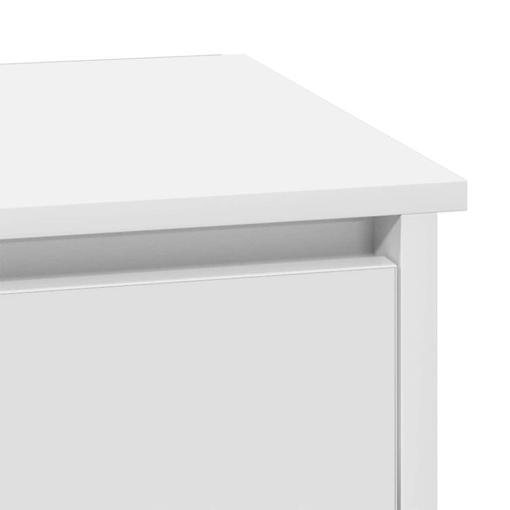 Nattbordskap 2 Pcs Hvit 39 X 34,5 X 50 Cm Konstruert Tre