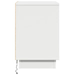 Nattbordskap 2 Pcs Hvit 39 X 34,5 X 50 Cm Konstruert Tre