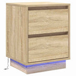 Nattbordskap 2 Pcs Sonoma Eik 39 X 34,5 X 50 Cm Konstruert Tre