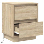 Nattbordskap 2 Pcs Sonoma Eik 39 X 34,5 X 50 Cm Konstruert Tre