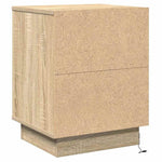 Nattbordskap 2 Pcs Sonoma Eik 39 X 34,5 X 50 Cm Konstruert Tre