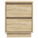 Nattbordskap 2 Pcs Sonoma Eik 39 X 34,5 X 50 Cm Konstruert Tre