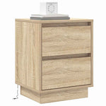 Nattbordskap 2 Pcs Sonoma Eik 39 X 34,5 X 50 Cm Konstruert Tre