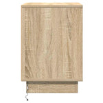 Nattbordskap 2 Pcs Sonoma Eik 39 X 34,5 X 50 Cm Konstruert Tre