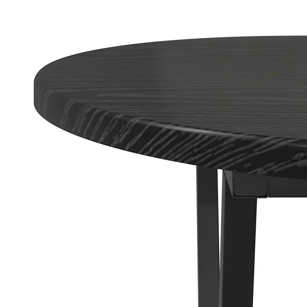 Kaffebord Svart Eik 80 X 40 X 40.5 Cm Ingeniørtre Og Metall