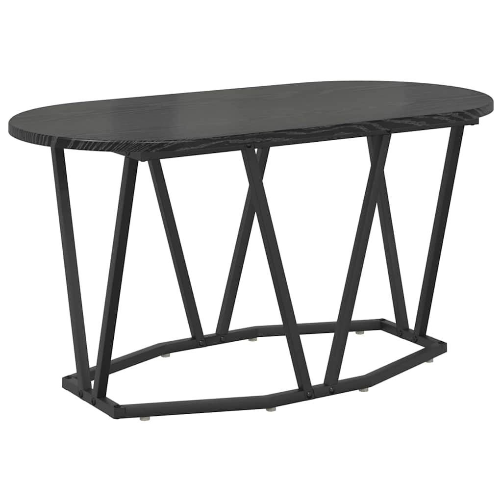 Kaffebord Svart Eik 80 X 40 X 40.5 Cm Ingeniørtre Og Metall