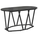 Kaffebord Svart Eik 80 X 40 X 40.5 Cm Ingeniørtre Og Metall