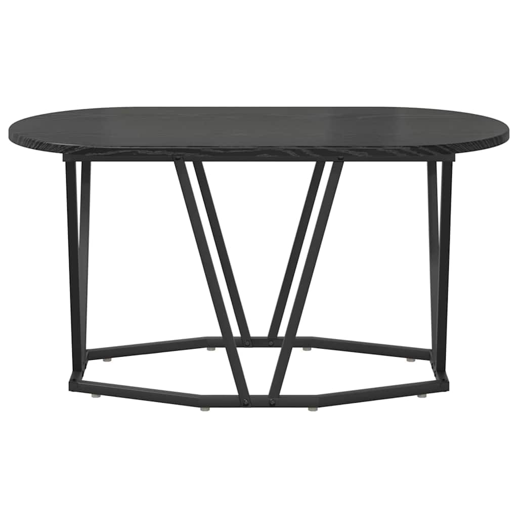 Kaffebord Svart Eik 80 X 40 X 40.5 Cm Ingeniørtre Og Metall