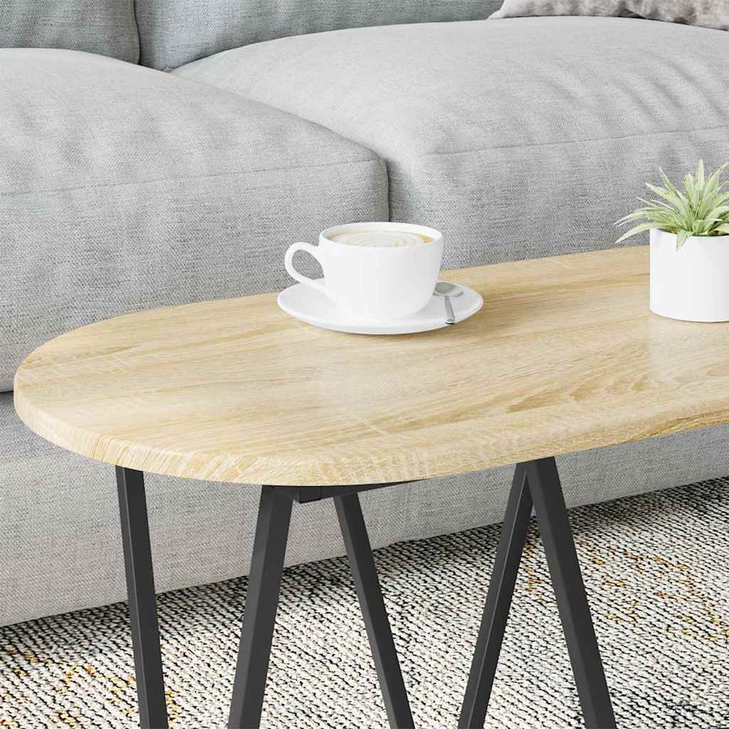Kaffebord Sonoma Eik 80 X 40 X 40.5 Cm Ingeniørtre Og Metall