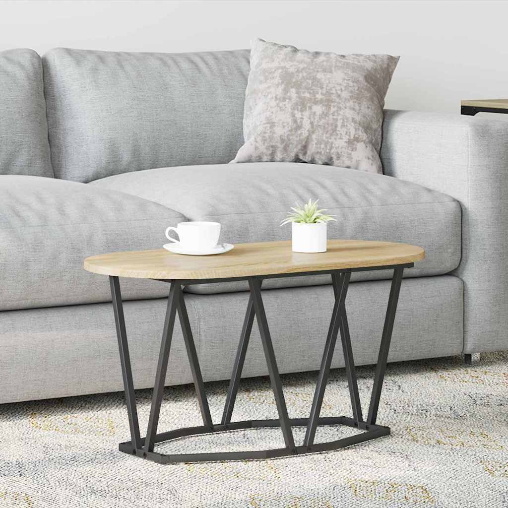 Kaffebord Sonoma Eik 80 X 40 X 40.5 Cm Ingeniørtre Og Metall