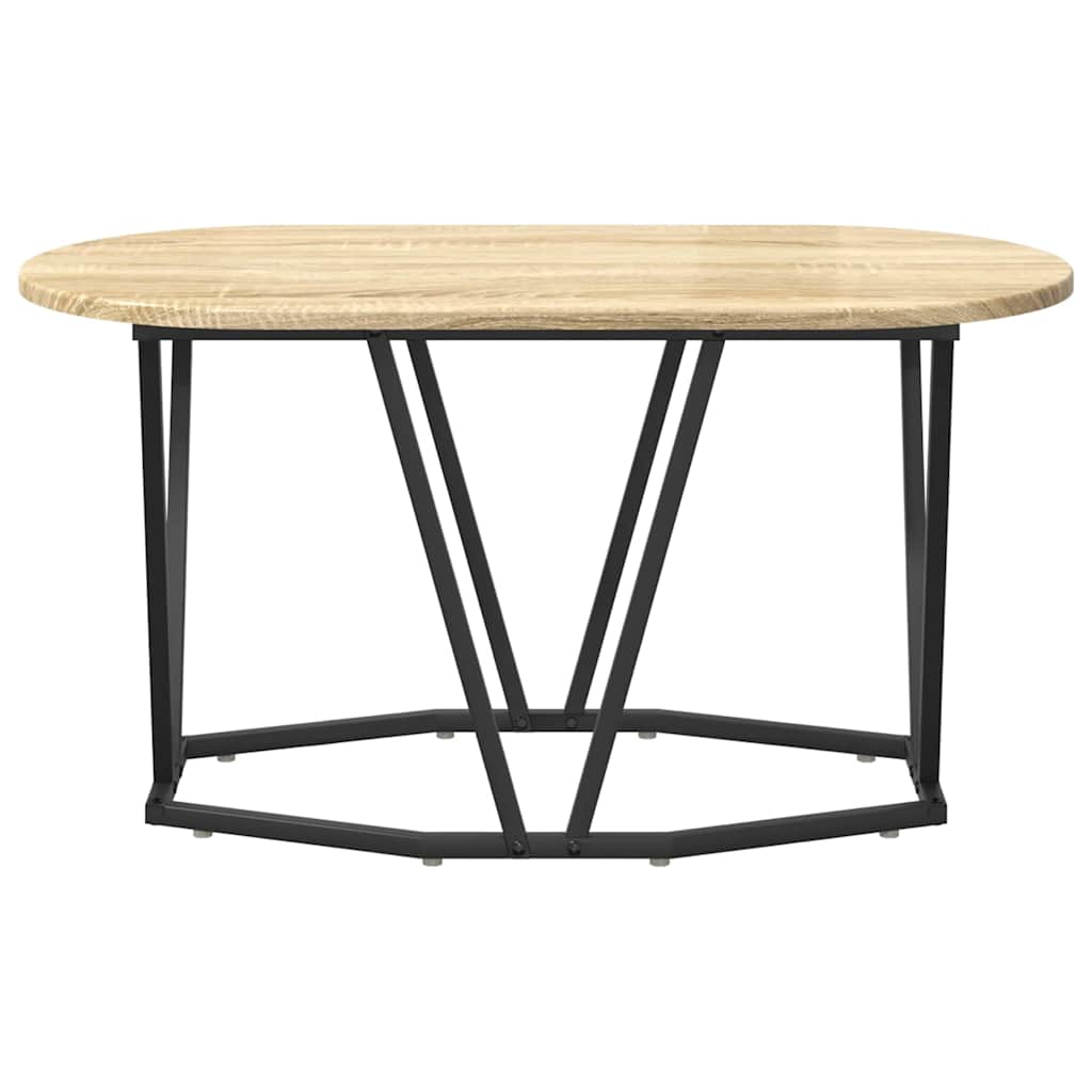 Kaffebord Sonoma Eik 80 X 40 X 40.5 Cm Ingeniørtre Og Metall