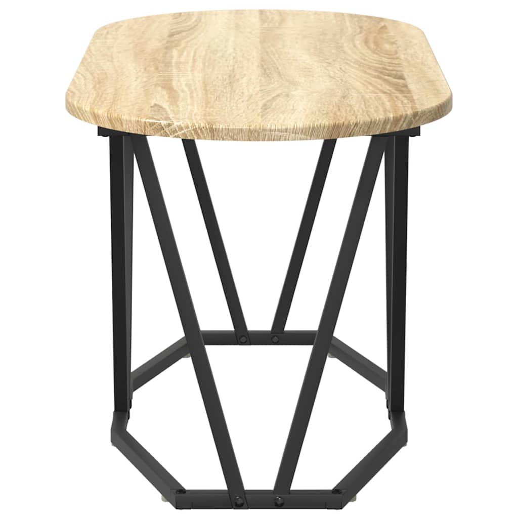 Kaffebord Sonoma Eik 80 X 40 X 40.5 Cm Ingeniørtre Og Metall