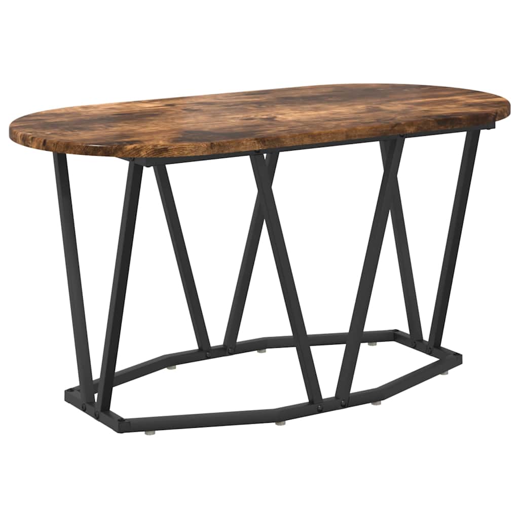 Kaffebord Røkt Eik 80 X 40 X 40.5 Cm Ingeniørtre Og Metall
