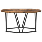 Kaffebord Røkt Eik 80 X 40 X 40.5 Cm Ingeniørtre Og Metall