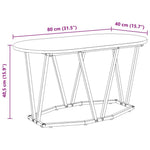 Kaffebord Gamle Tre 80 X 40 X 40.5 Cm Ingeniørtre Og Metall
