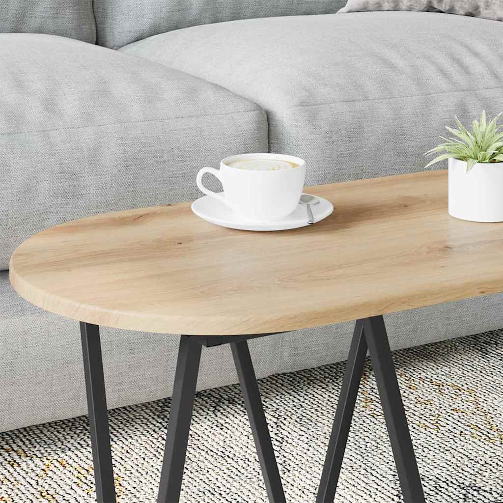 Kaffebord Artisan Eik 80 X 40 X 40.5 Cm Ingeniørtre Og Metall