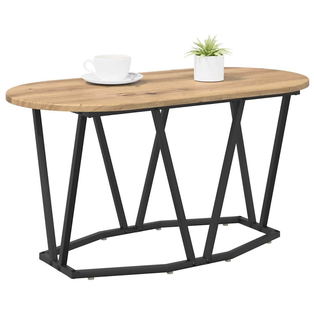 Kaffebord Artisan Eik 80 X 40 X 40.5 Cm Ingeniørtre Og Metall