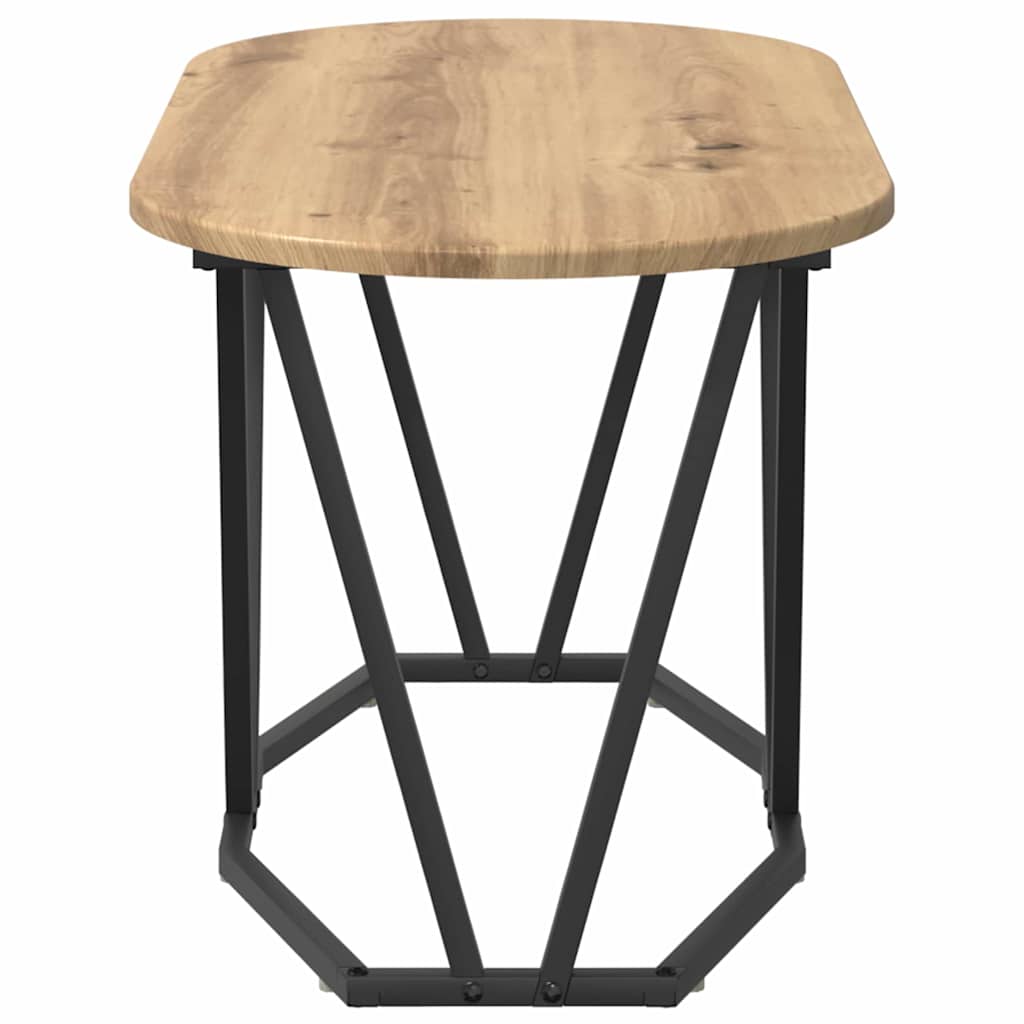 Kaffebord Artisan Eik 80 X 40 X 40.5 Cm Ingeniørtre Og Metall