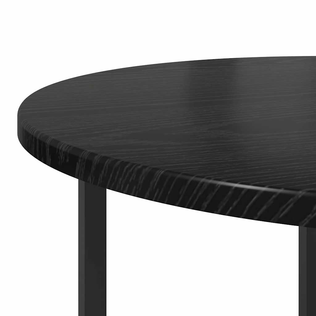 Sidebordssett 2 Pcs Svart Eik