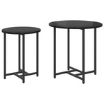 Sidebordssett 2 Pcs Svart Eik