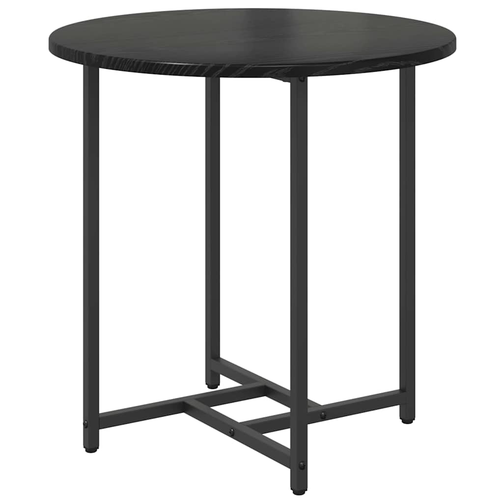Sidebordssett 2 Pcs Svart Eik
