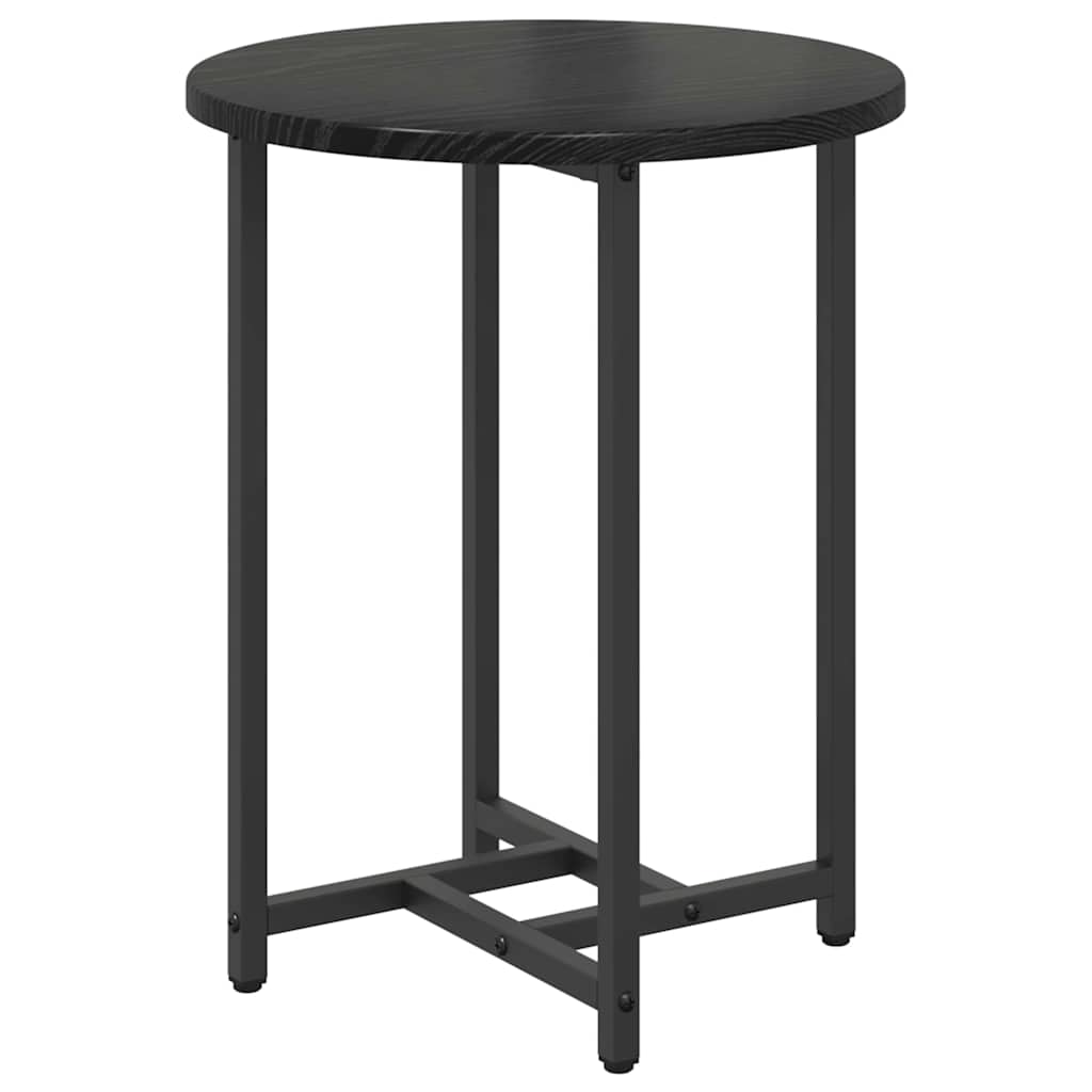 Sidebordssett 2 Pcs Svart Eik