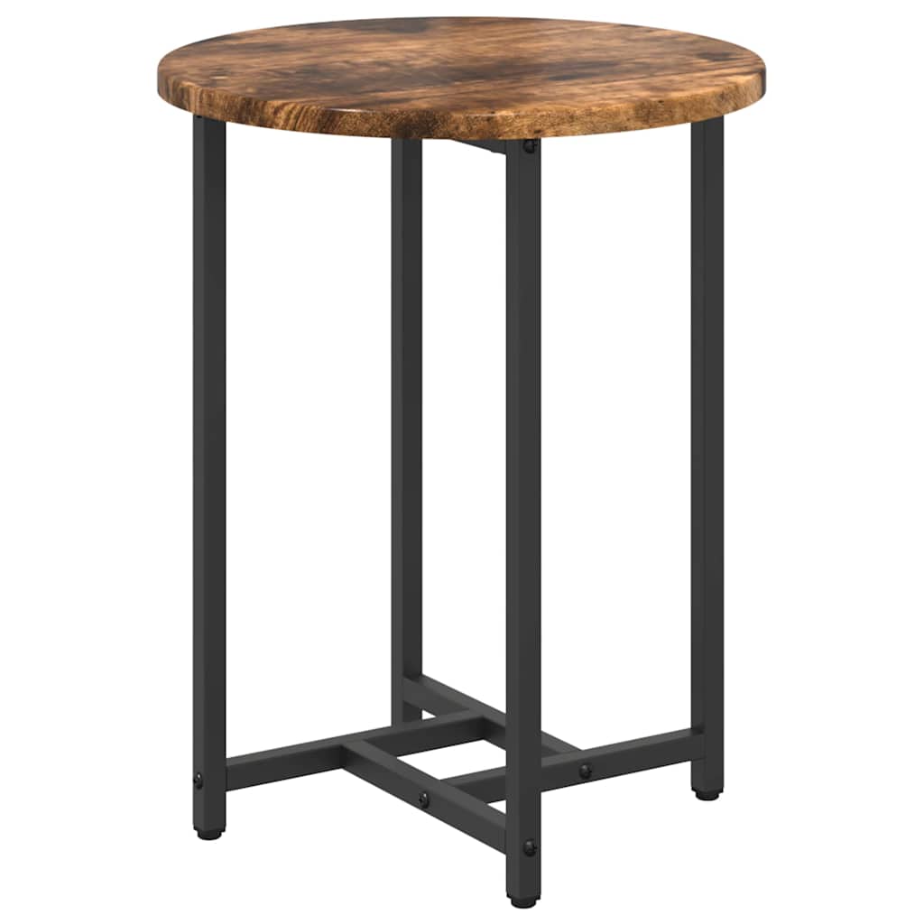 Sidebordssett 2 Pcs Røyk Eik Og Svart