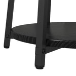 Sidebordssett Med Hylle 2 Pcs Svart Eik