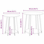 Sidebordssett Med Hylle 2 Pcs Svart Eik