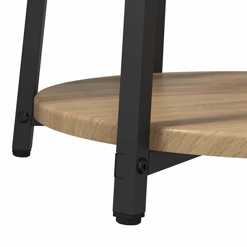 Sidebordssett Med Hylle 2 Pcs Artisan Eik Og Svart