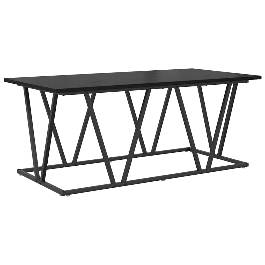 Kaffebord Svart Eik 100 X 50 X 40 Cm Ingeniørtre Og Metall