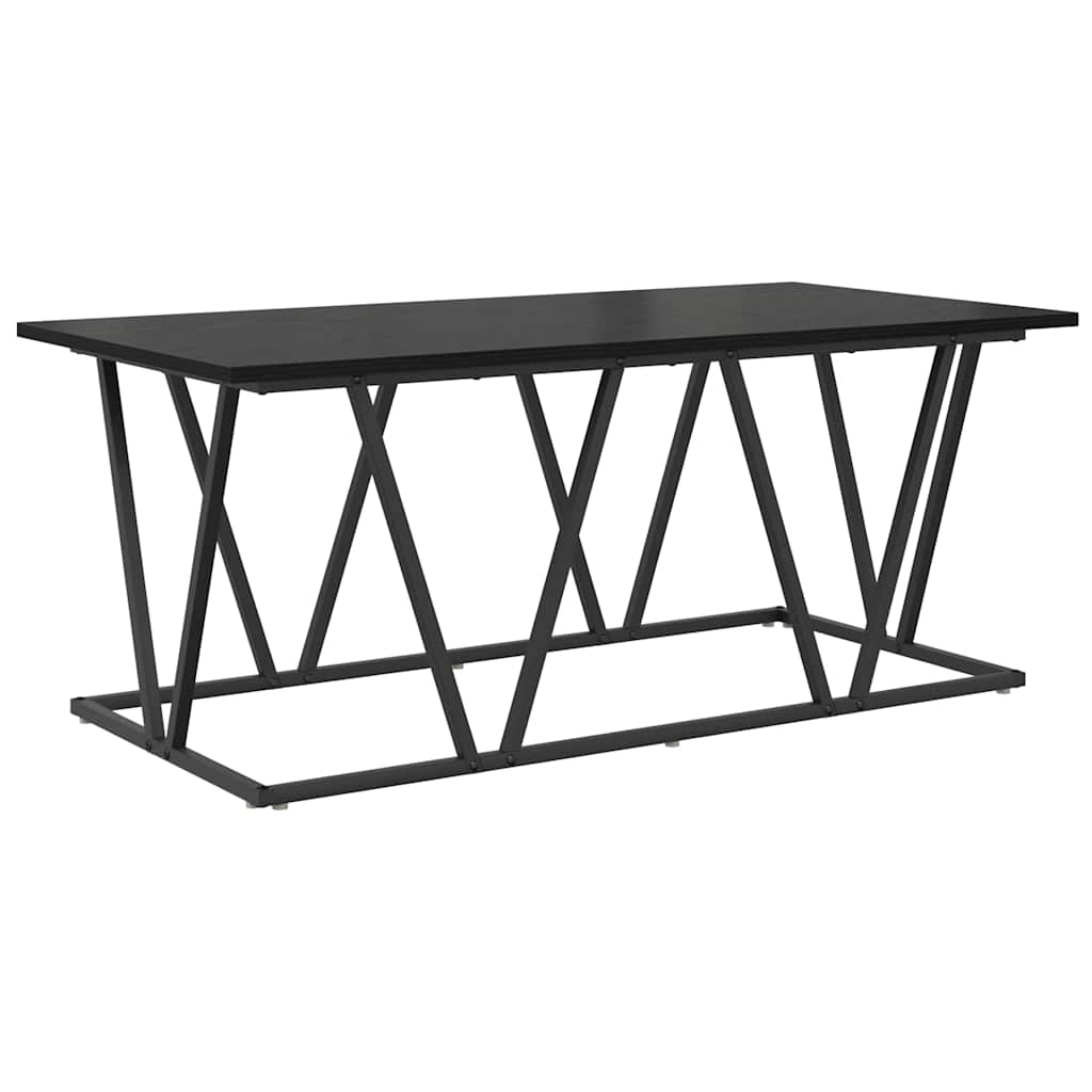 Kaffebord Svart Eik 100 X 50 X 40 Cm Ingeniørtre Og Metall