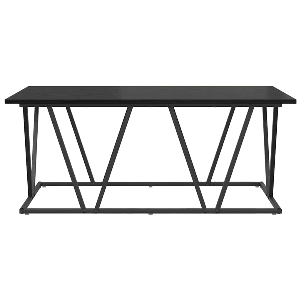 Kaffebord Svart Eik 100 X 50 X 40 Cm Ingeniørtre Og Metall