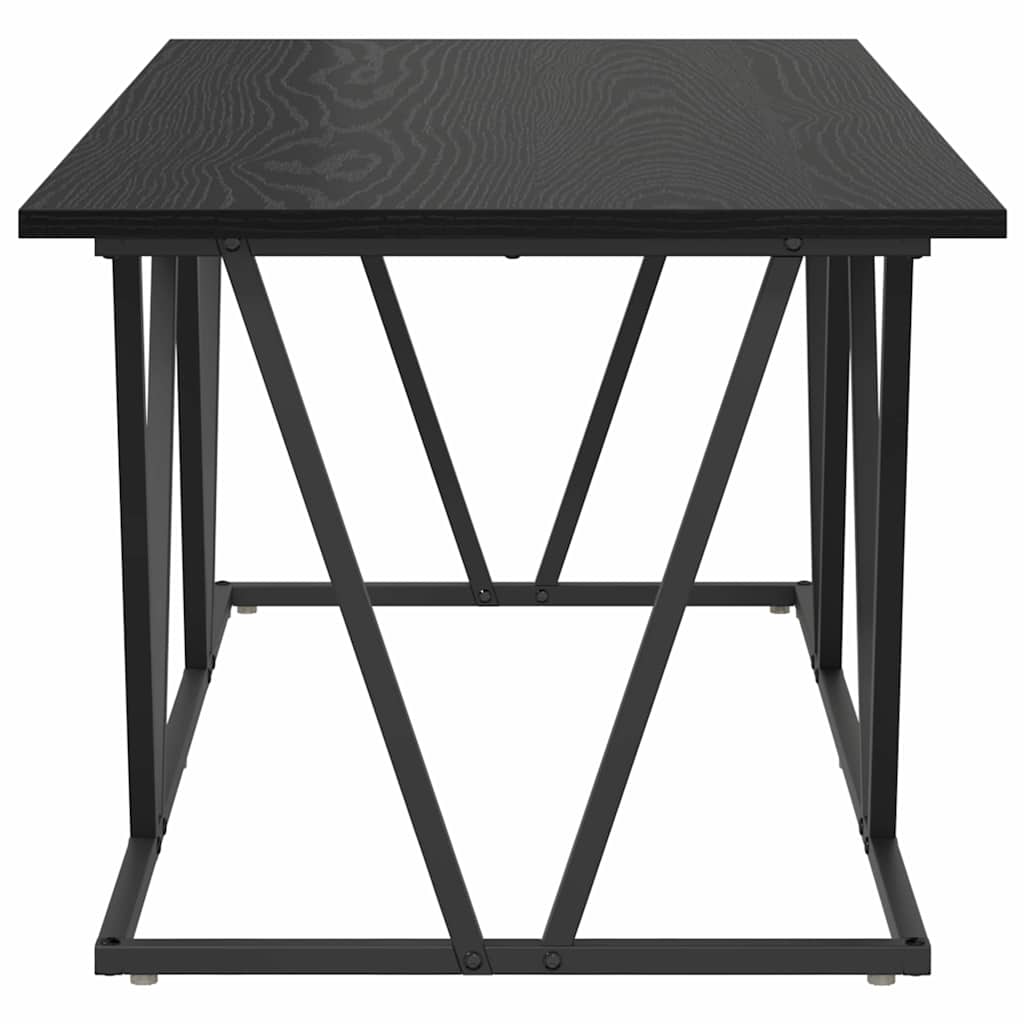 Kaffebord Svart Eik 100 X 50 X 40 Cm Ingeniørtre Og Metall