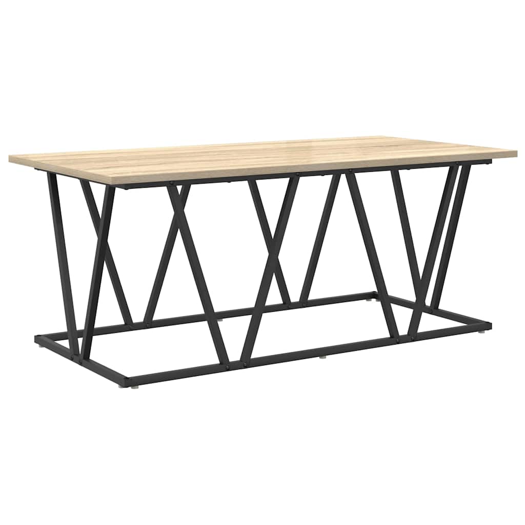 Kaffebord Sonoma Eik 100 X 50 X 40 Cm Ingeniørtre Og Metall