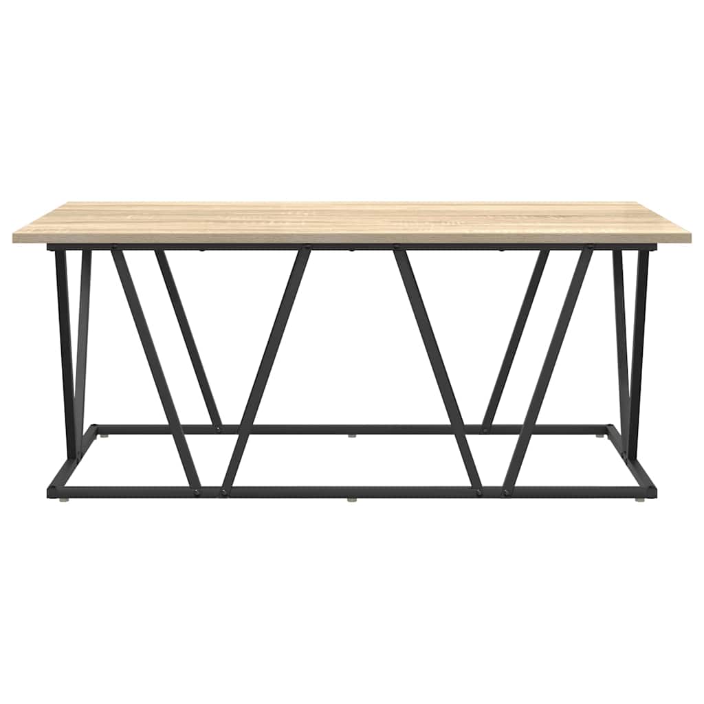 Kaffebord Sonoma Eik 100 X 50 X 40 Cm Ingeniørtre Og Metall