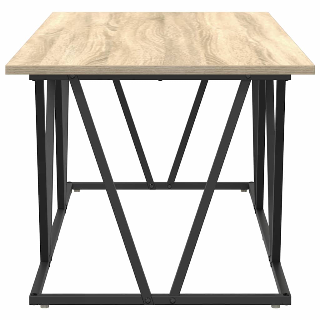 Kaffebord Sonoma Eik 100 X 50 X 40 Cm Ingeniørtre Og Metall